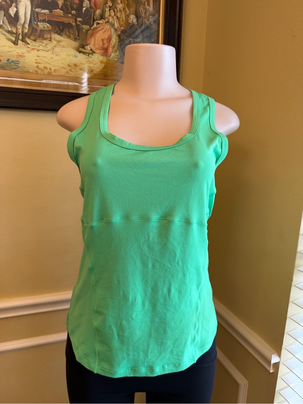 Fabletics Mint Green Scoop Neck Athletic Tank